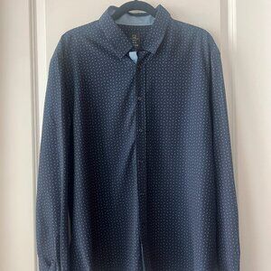 Michael Strahan Long Sleeve Button Down Business Casual Button Up Shirt for Men